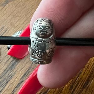 Redbalifrog bead in sterling silver